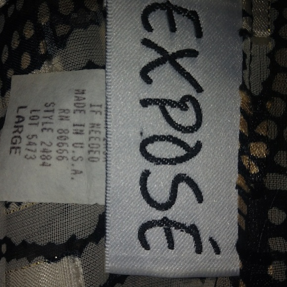 Expose L Shimmering Black Gold Top - Picture 4 of 4